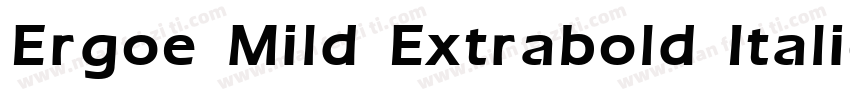 Ergoe Mild Extrabold Italic字体转换